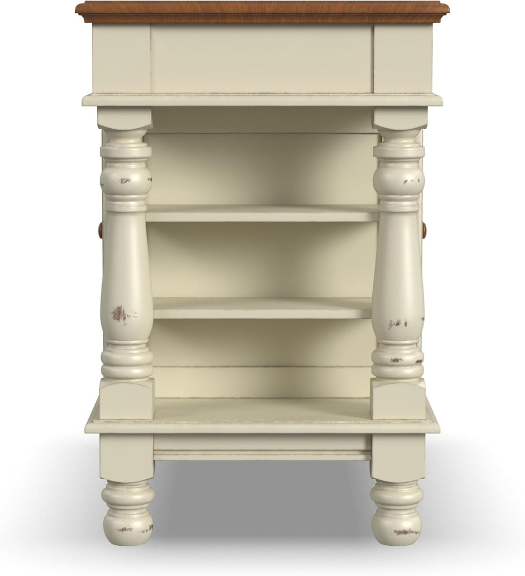 Americana Antique Oak Island with Storage, 42"W