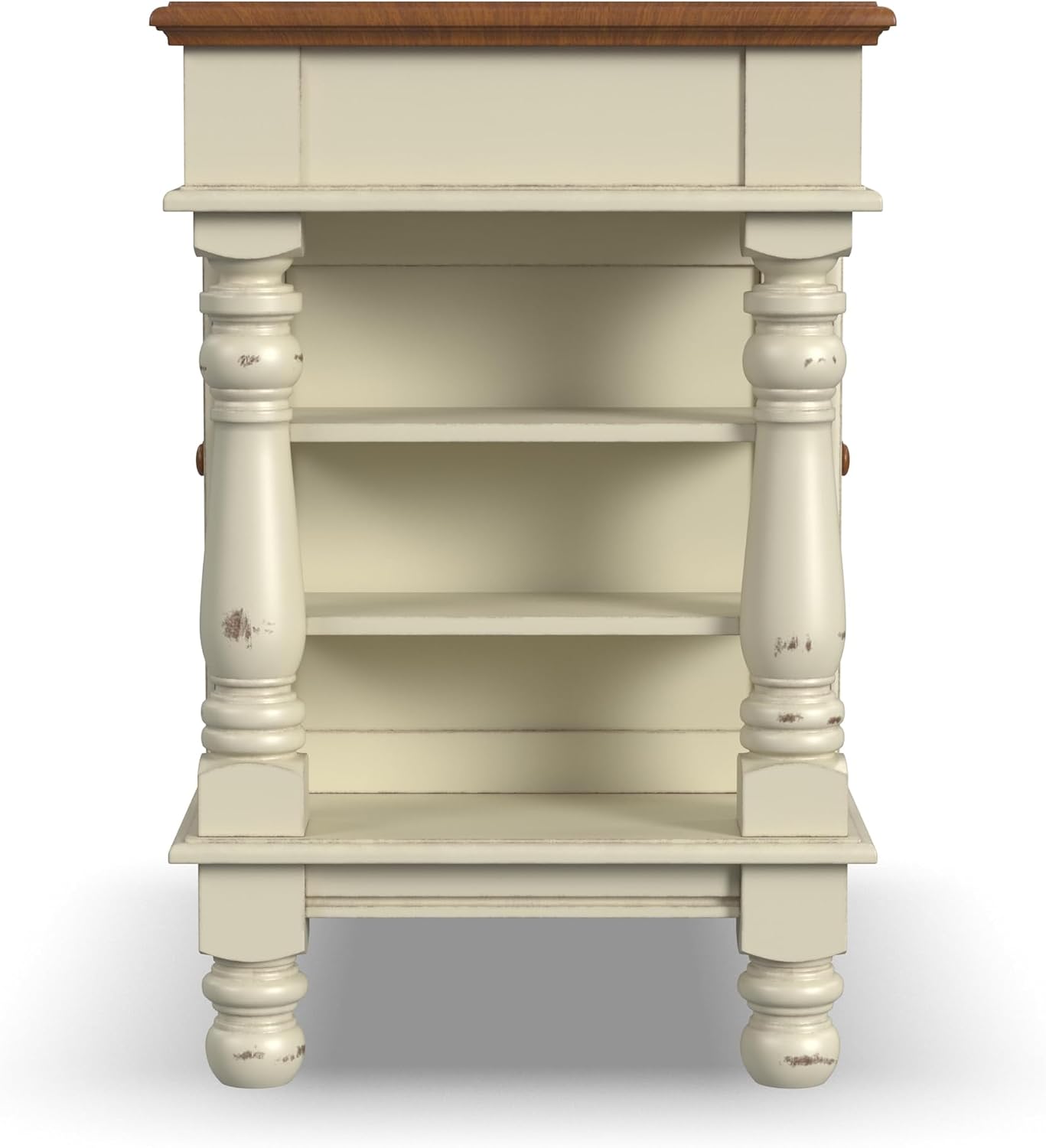 Americana Antique Oak Island with Storage, 42"W