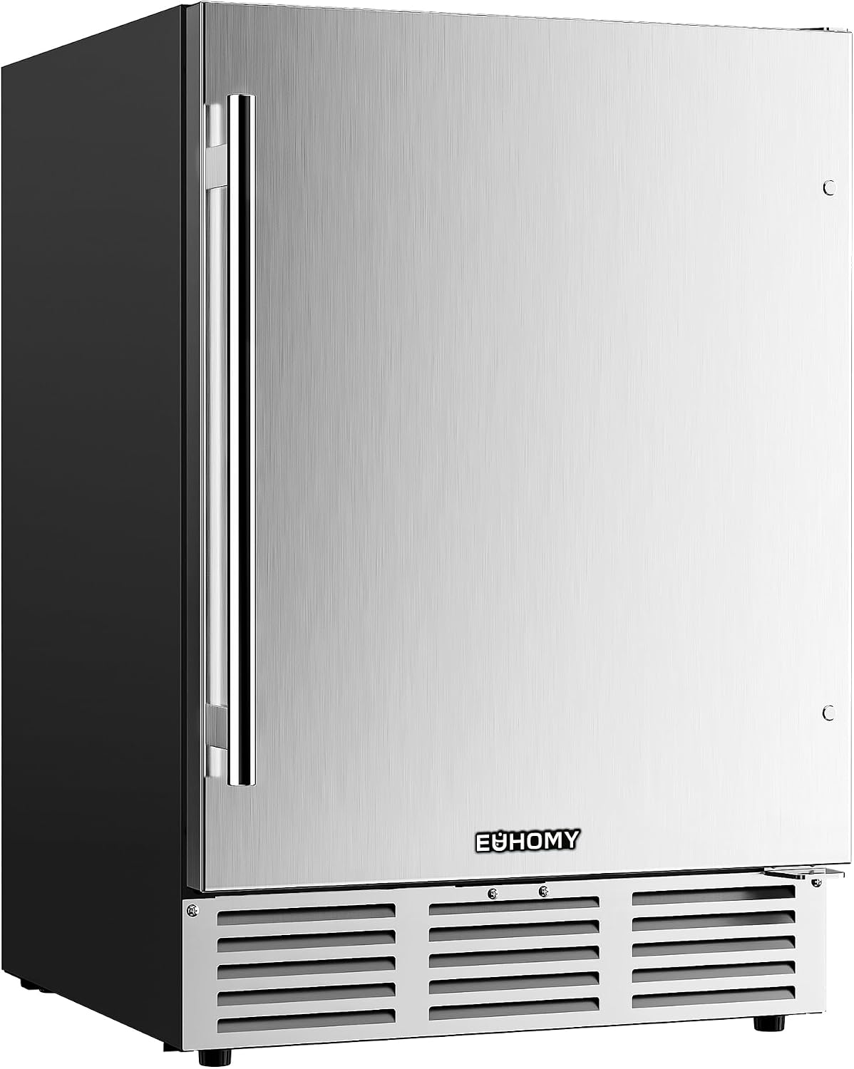 24 Inch Beverage Refrigerator, Built-in and Freestanding Beverage Cooler 180 Can, Under Counter Beverage Fridge with Stainless Steel Door, Outdoor Refrigerator for Soda, Beer, Wine